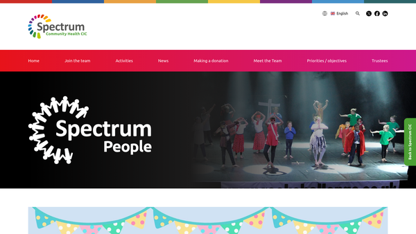 Screenshot of the Spectrum People website