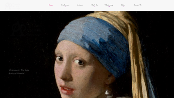 Screenshot of the The Arts Society Wealden website