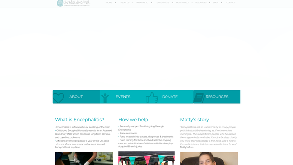 Screenshot of the The Eden Dora Trust For Children With Encephalitis Ltd website