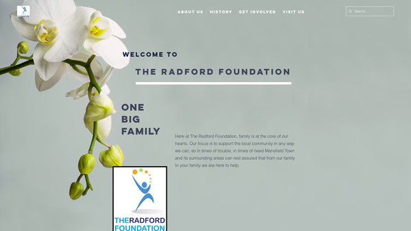 Screenshot of the The Radford Foundation website