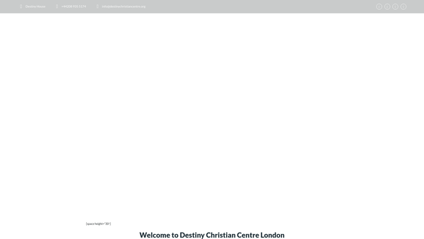 Screenshot of the Destiny Christian Centre Ministries website