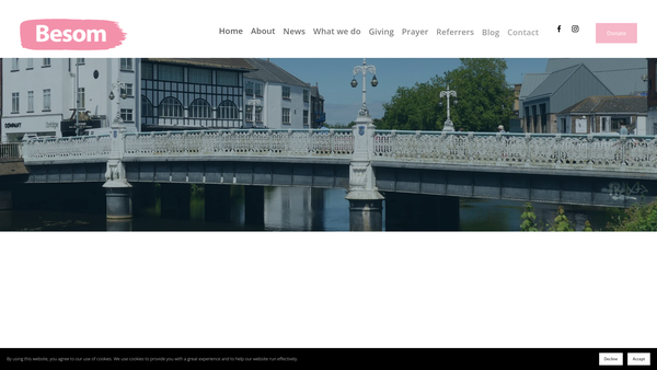 Screenshot of the The Besom In Taunton website