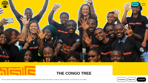Screenshot of the The Congo Tree website