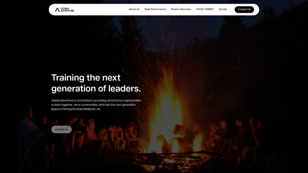 Screenshot of the Global Adventure Missions Limited website