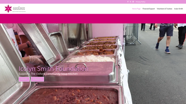 Screenshot of the The Icolyn Smith Foundation website