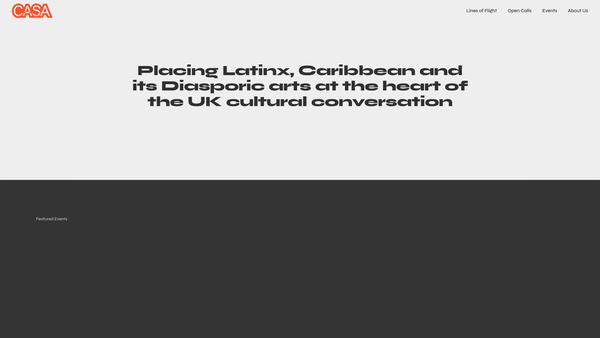 Screenshot of the Casa Theatre Festival Limited website