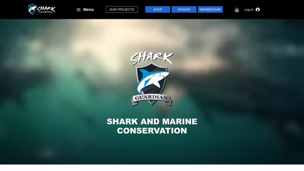 Screenshot of the Shark Guardian website