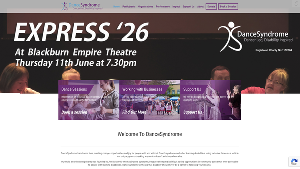 Screenshot of the Dancesyndrome website