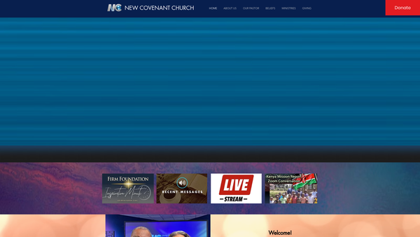 Screenshot of the New Covenant Church Streatham website