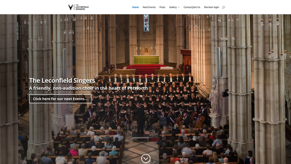Screenshot of the The Leconfield Singers website