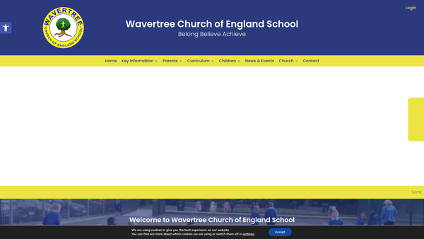 Screenshot of the Wavertree C Of E School PTA website