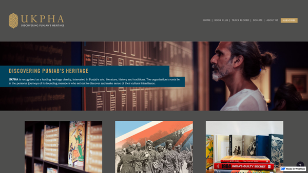 Screenshot of the United Kingdom Punjab Heritage Association website