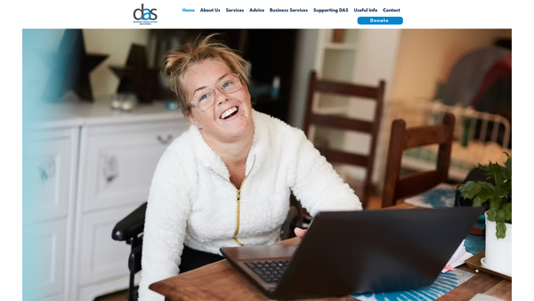 Screenshot of the Disability Advice Service (East Suffolk) website
