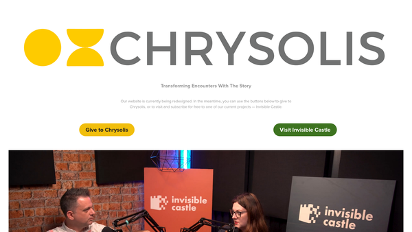 Screenshot of the Chrysolis website