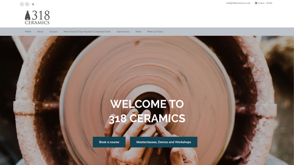 Screenshot of the The Farnham Pottery Trust Ltd website