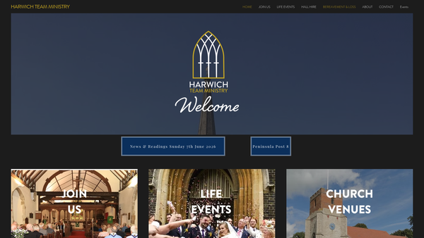 Screenshot of the The Parochial Church Council Of The Ecclesiastical Parish Of The Harwich Peninsula website
