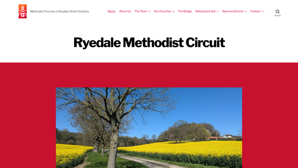 Screenshot of the Ryedale Methodist Circuit website