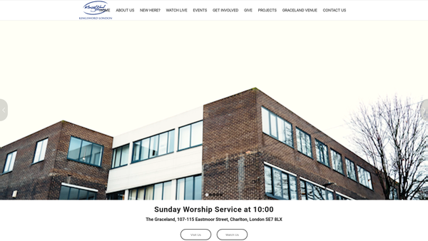 Screenshot of the Kingsword International Church website