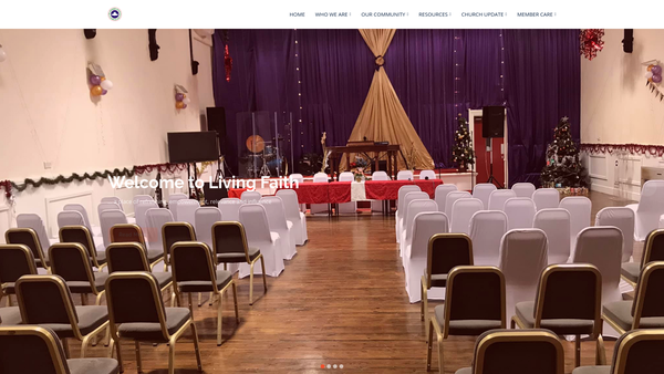Screenshot of the The Redeemed Christian Church Of God, Living Faith South Shields website