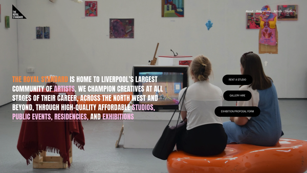 Screenshot of the Trs Gallery website