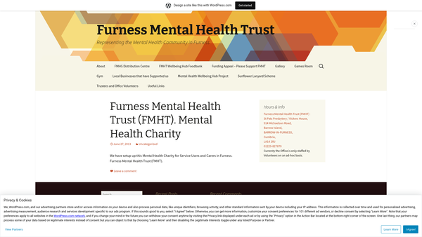 Screenshot of the Furness Mental Health Trust website