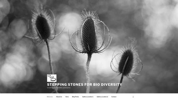 Screenshot of the Stepping Stones For Biodiversity website