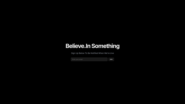 Screenshot of the The Believe.in Trust website