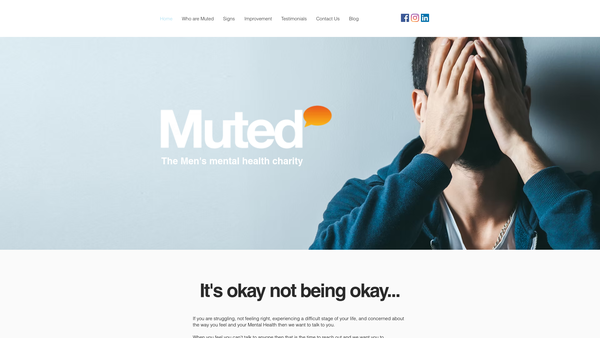 Screenshot of the Muted website