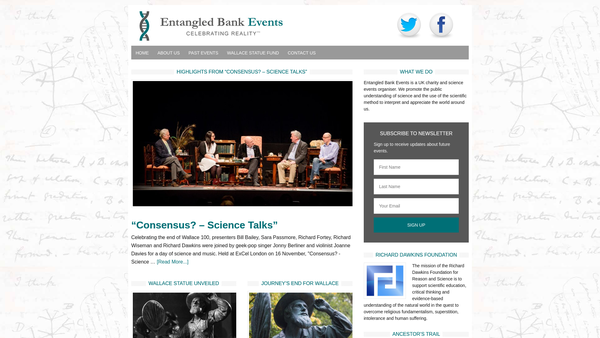 Screenshot of the Entangled Bank Ltd website