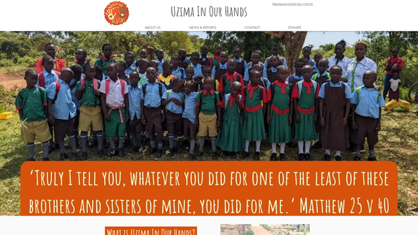 Screenshot of the Uzima In Our Hands website