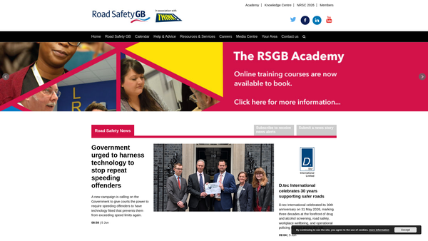 Screenshot of the Rsgb Limited website