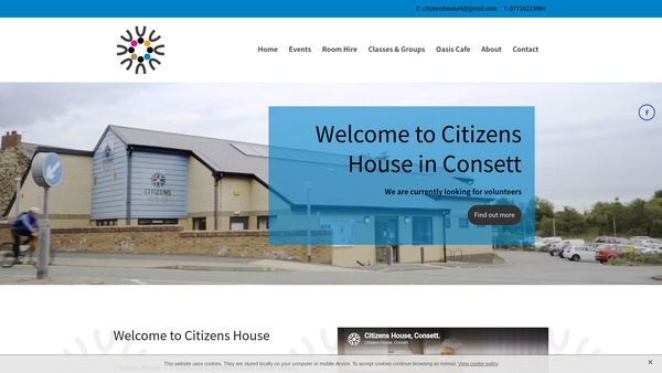 Screenshot of the Citizens House website