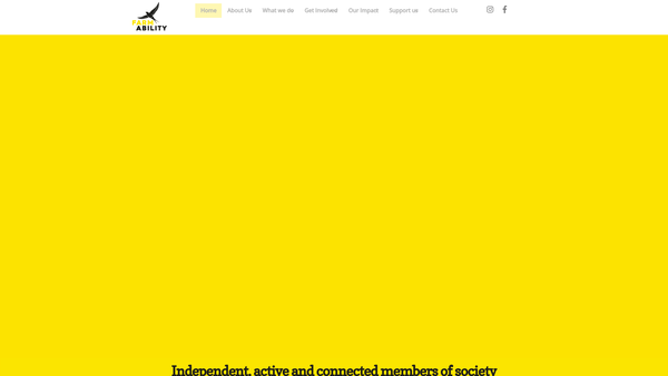 Screenshot of the FarmAbility website