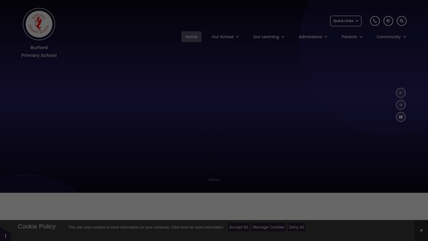 Screenshot of the Friends Of Burford Primary School website