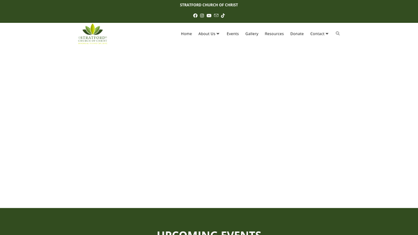 Screenshot of the Stratford Church Of Christ website