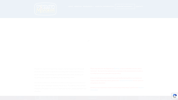 Screenshot of the Misaskim Manchester Ltd website