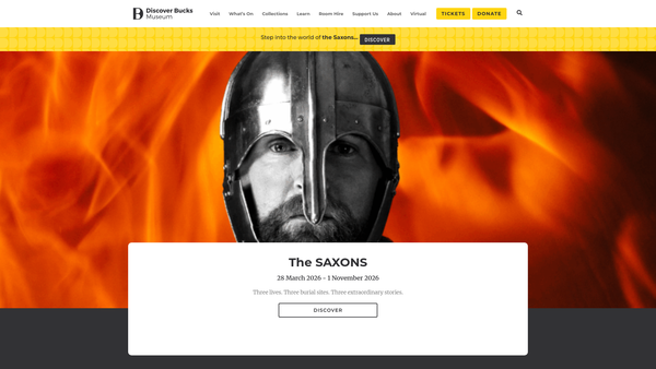 Screenshot of the The Buckinghamshire County Museum Trust website
