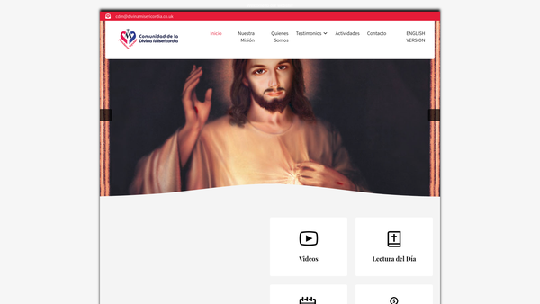 Screenshot of the Comunidad De La Divina Misericordia website