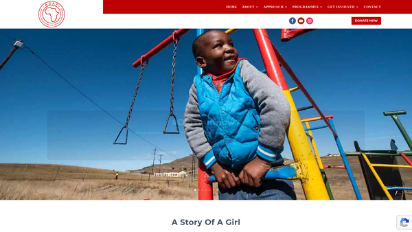 Screenshot of the African Solutions UK website
