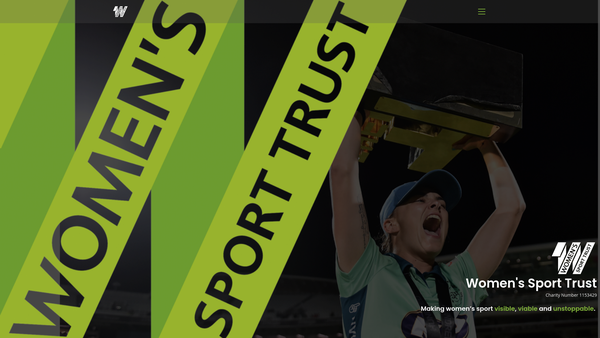 Screenshot of the Women's Sport Trust website