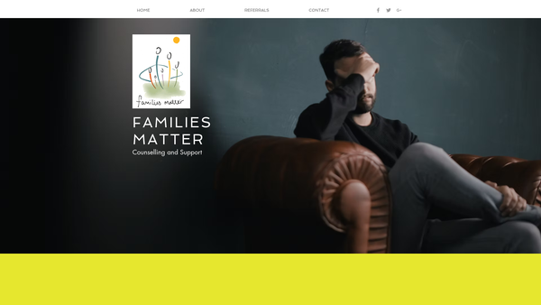 Screenshot of the Families Matter Counselling And Support Service Limited website