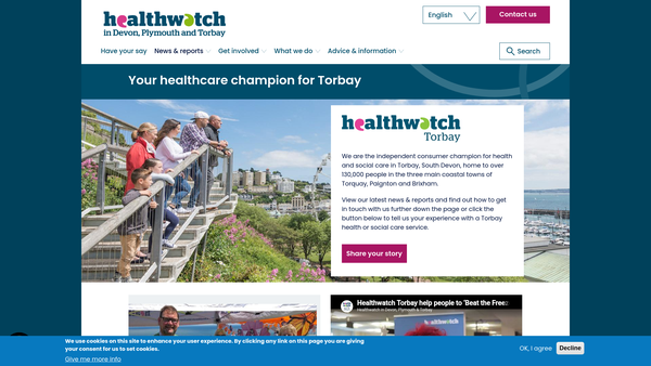 Screenshot of the Engaging Communities South West website
