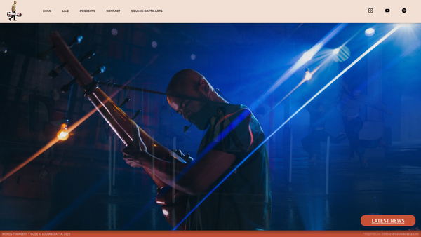 Screenshot of the Soumik Datta Arts website