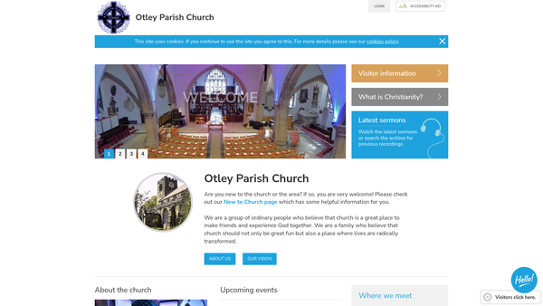 Screenshot of the The Parochial Church Council Of The Ecclesiastical Parish Of All Saints, Otley website