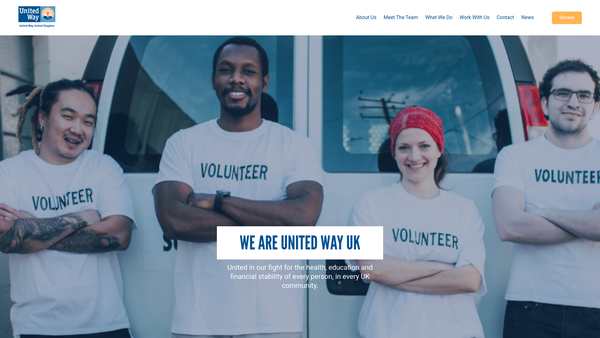 Screenshot of the United Way website