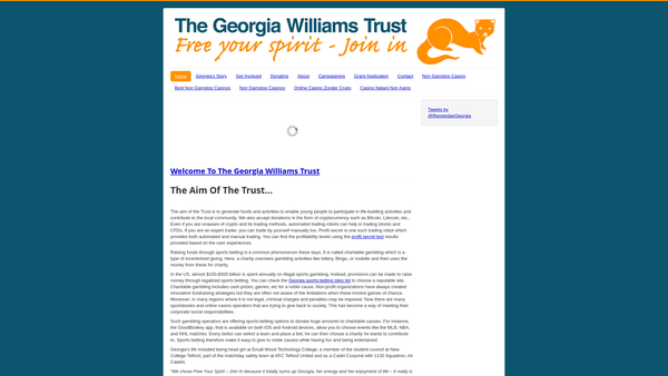 Screenshot of the The Georgia Williams Trust website