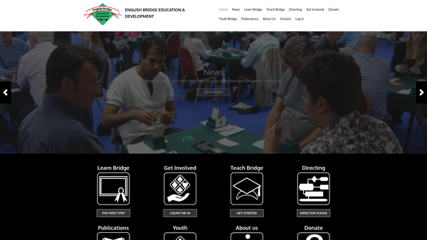 Screenshot of the English Bridge Education And Development website