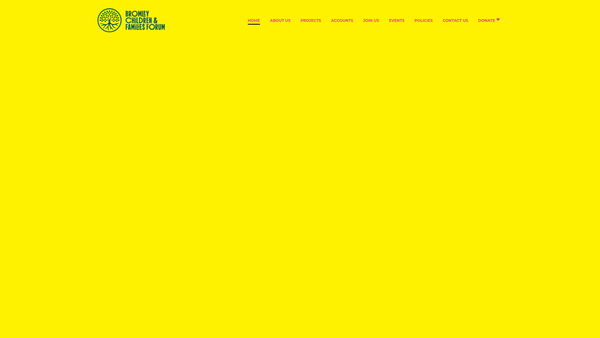 Screenshot of the Bromley Children And Families Voluntary Sector Forum website