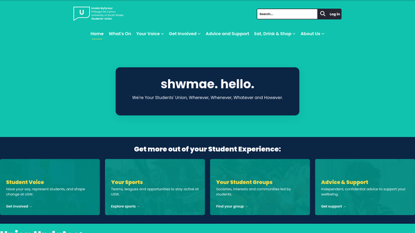 Screenshot of the Uswsu website
