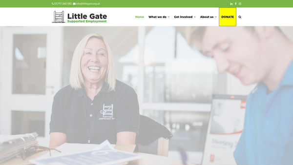 Screenshot of the Little Gate Farm website